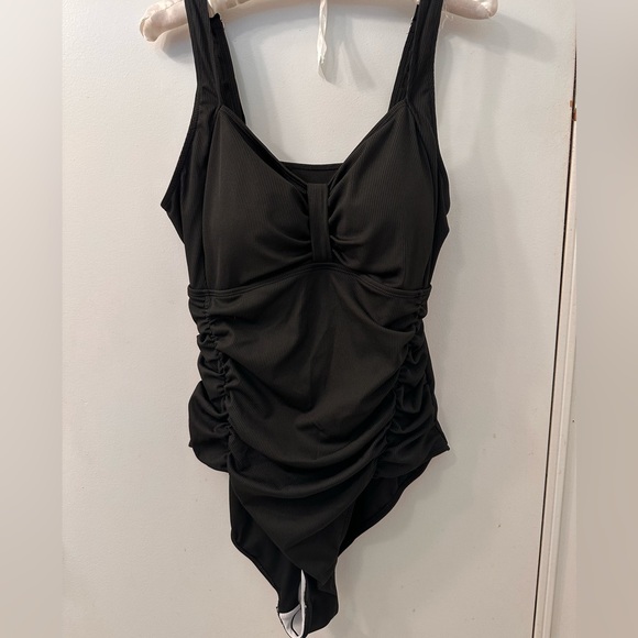 SHEIN Other - New SHEIN Black One-Piece Ruched Swimsuit 2X